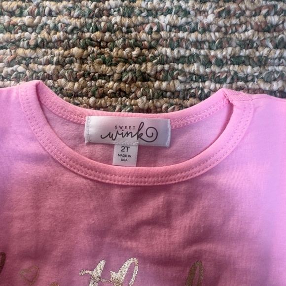 NEW Sweet Wink Girls Gold and Pink BIRTHDAY GIRL Shirt - 5 - Picture 3 of 3